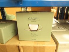 Croft Collection Bramley 2 Espresso Cups & Saucers - New & Boxed