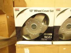 Autocare Box of 4x 13" Wheel Cover Set in Lacquer Finish - New & Boxed.