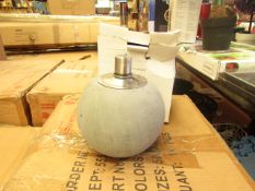 Grey Concrete Citronella Oil Garden Table Lamp - Unchecked & Boxed - £24.99.