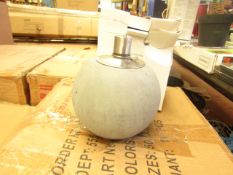 Grey Concrete Citronella Oil Garden Table Lamp - Unchecked & Boxed - £24.99.