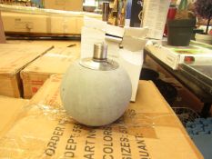 Grey Concrete Citronella Oil Garden Table Lamp - Unchecked & Boxed - £24.99.