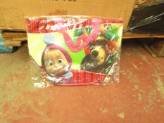 1X MASHA AND THE BEAR ZIP CARRY BAG, UNCHECKED AND PACKAGED, SEE PICTURE