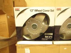 Autocare Box of 4x 13" Wheel Cover Set in Lacquer Finish - New & Boxed.