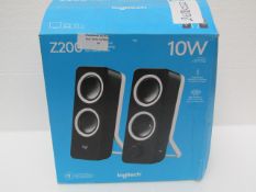 Logitech Z200 Wired Speakers - Untested & Boxed - One of the stands has broken off the one of the