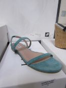 L K Bennett London River Light Blue Suede Shoes size 39 RRP £150 new & boxed see image for design