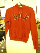 Cedarwood State - Red "LAX" Hooded Jumper - Size Small - Unused.