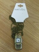 4x Womens fashion jewelry - mobile phone necklace - new & packaged.
