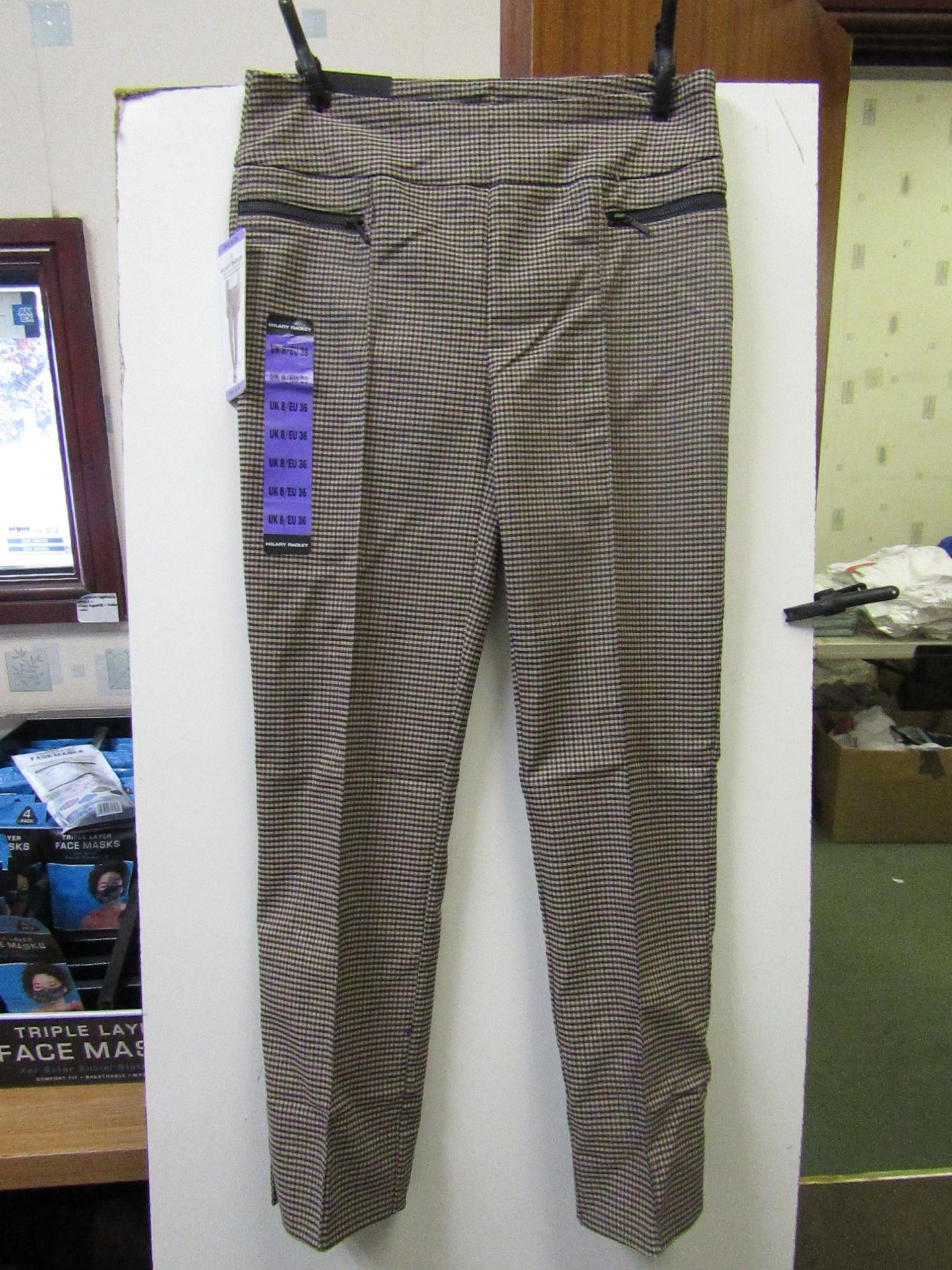 Pair of hilary radley ladies Pull on Trousers with Cigarette leg, new size 8