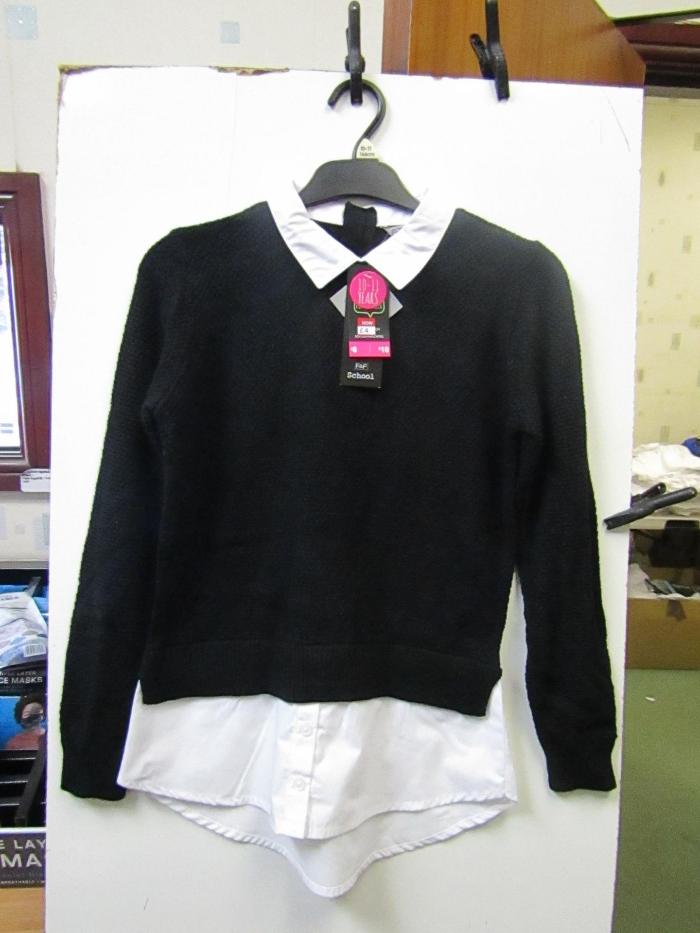 2x Girls school jumper black - size 10/11 - new but might have security tags on.