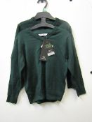 3x girls 2piece school cardigan green - size 3/4 - new but might have security tags on.