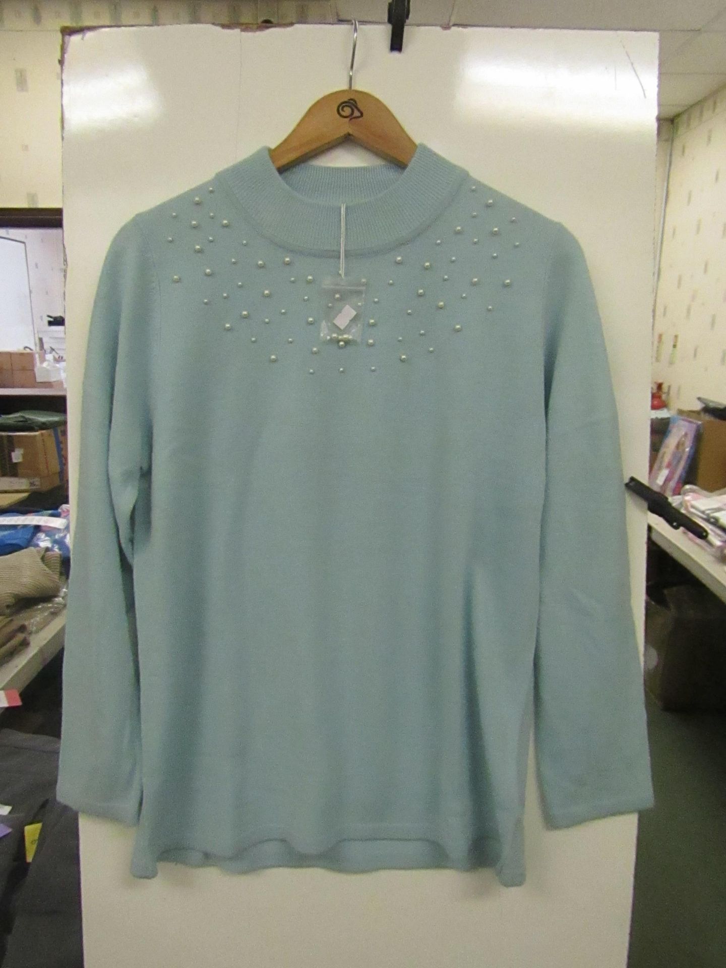 Damart Sweater with Pearls embelishments, new size 10-12