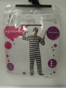 1 x Adult Fancy Dress The Prisoner size Med new & packaged