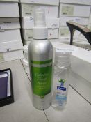 2x Items being, 1x advanced formula breeze hand sanitizer, 1x calming floral spray, both new.