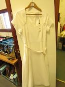 L K Bennett London Emmy Cream Dress size 14 RRP £250 new with tag see image for design