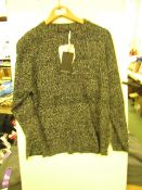 Brave Soul - Womens Black & White Twisted Jumper - Size 10 - Unused With Original Tags.