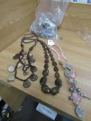 1x bag containing approx 15-20 womens jewelry items - new & packaged.
