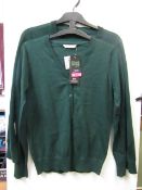 3x girls 2piece school cardigan green - size 10/11 - new but might have security tags on.