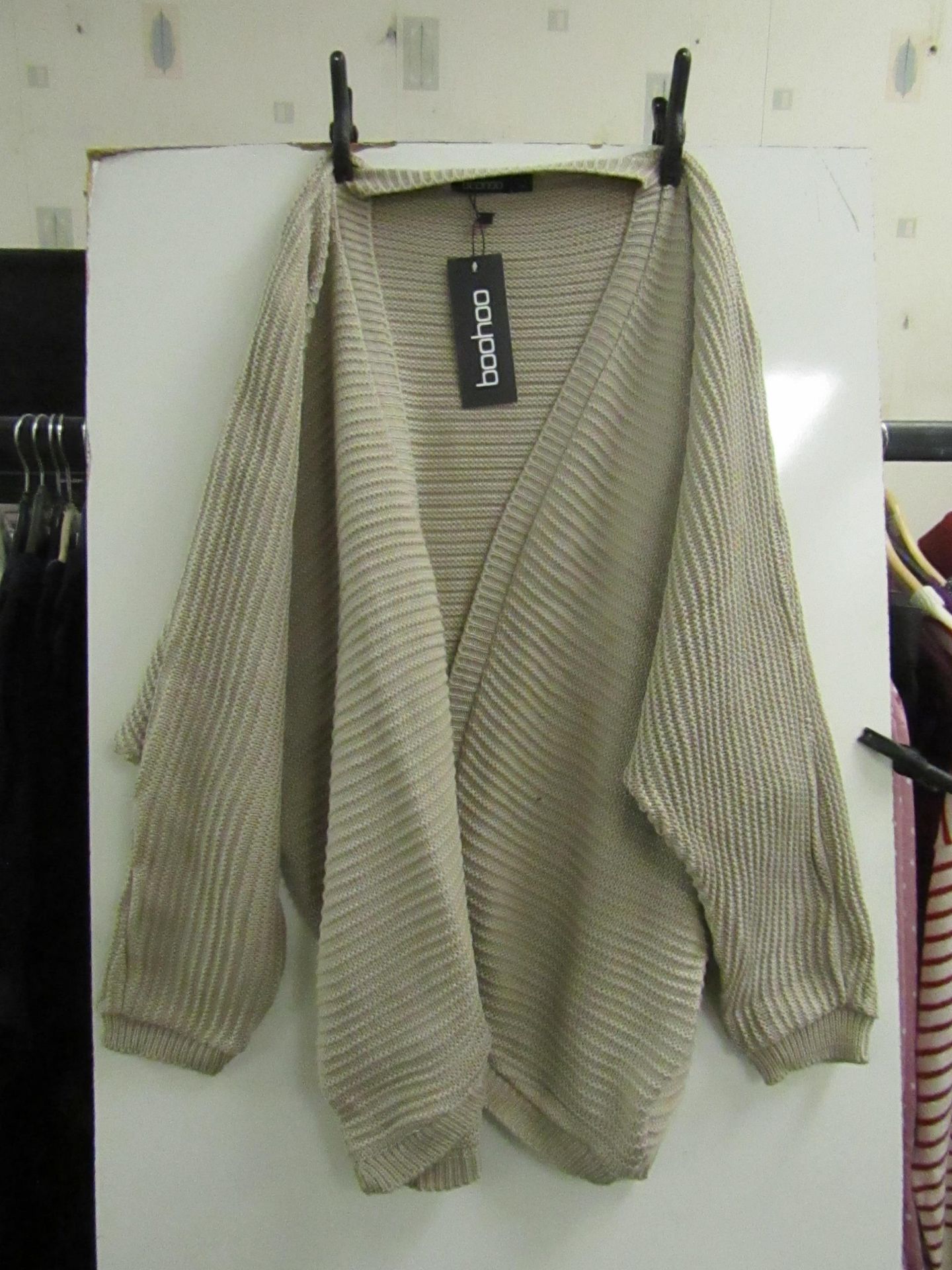 Boohoo ladies rebecca batwing cardigan, size L, new with tags.