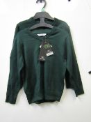 3x girls 2piece school cardigan green - size 3/4 - new but might have security tags on.