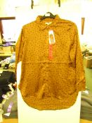 Jachs New York Girlfriends Blouse, Gold - Size M - Unused With Original Tags.