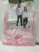 1 x Party World Pink Ladies Night Satin Jacket size 12/14 new & packaged