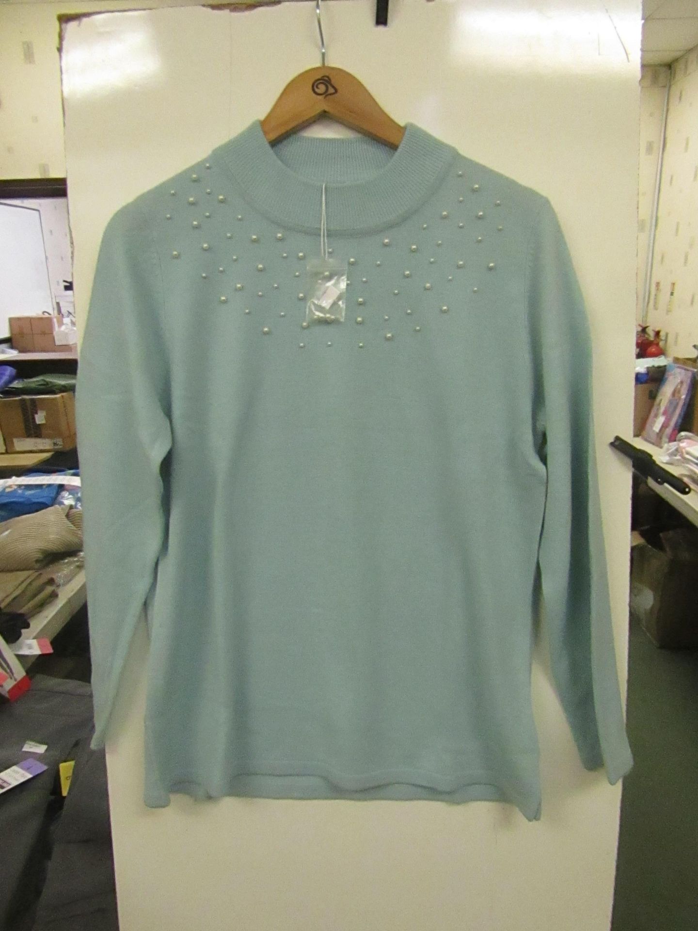 Damart Sweater with Pearls embelishments, new size 10-12