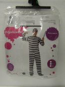 1 x Adult Fancy Dress The Prisoner size Med new & packaged