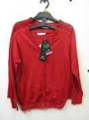 3x girls 2piece school cardigan red - size 7/8 - new but might have security tags on.