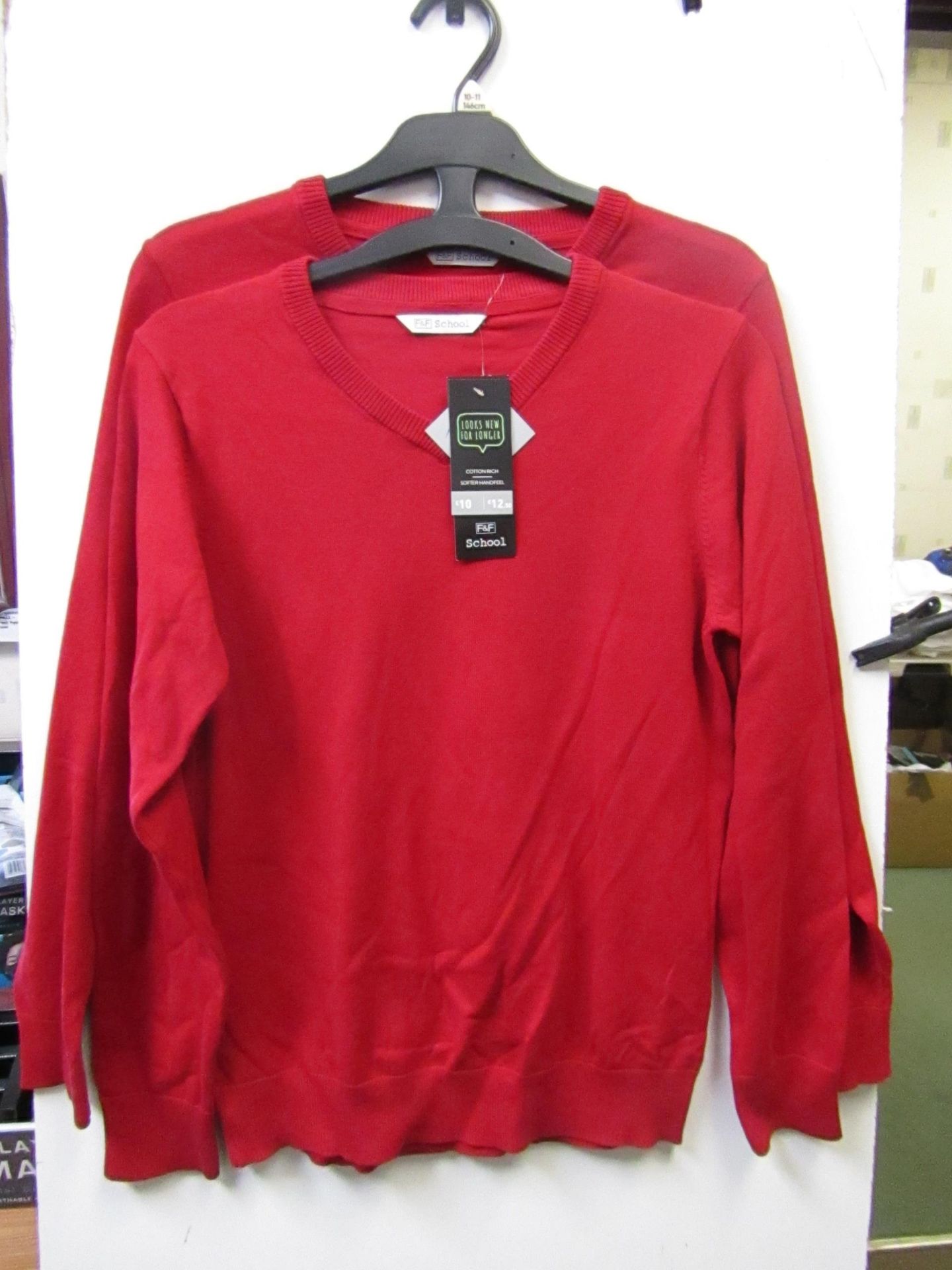 3x boys 2piece school jumper red - size 10/11 - new but might have security tags on.