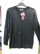 4x girls 2piece school cardigan black - size 10/11 - new but might have security tags on.