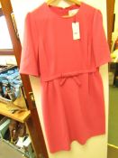 L K Bennett London Elina Raspberry Dress size 16 RRP £225 new with tag see image for design