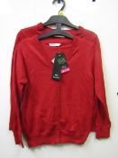 3x girls 2piece school cardigan red - size 7/8 - new but might have security tags on.