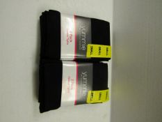 2x Packs of 2 Yummie opaque tights, size S, new & packaged.