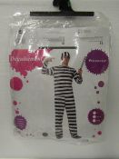 1 x Adult Fancy Dress The Prisoner size Med new & packaged