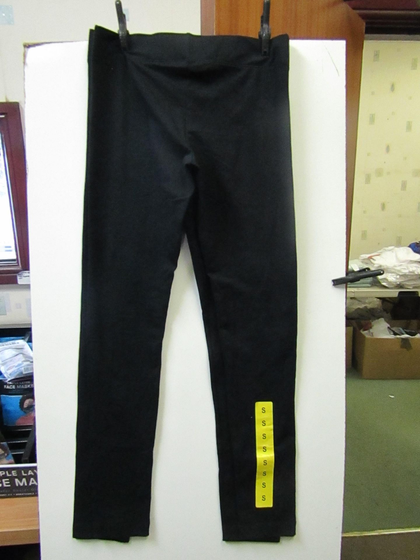 2 x Rachel Roy Black Cotton Comfort Leggings size S new no packaging