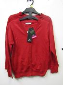 3x girls 2piece school cardigan red - size 7/8 - new but might have security tags on.