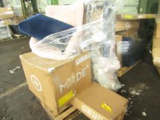 Mixed pallet of Made.com customer returns to include 4 items of stock with a total RRP of