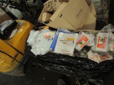 PALLET OF MIXED ITEMS BEING STATIONARY, NICEDAY GRIB SEAL BAGS,SIGN HOLDERS ETC. UNCHECKED