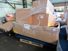 Mixed pallet of Made.com customer returns to include 4 items of stock with a total RRP of