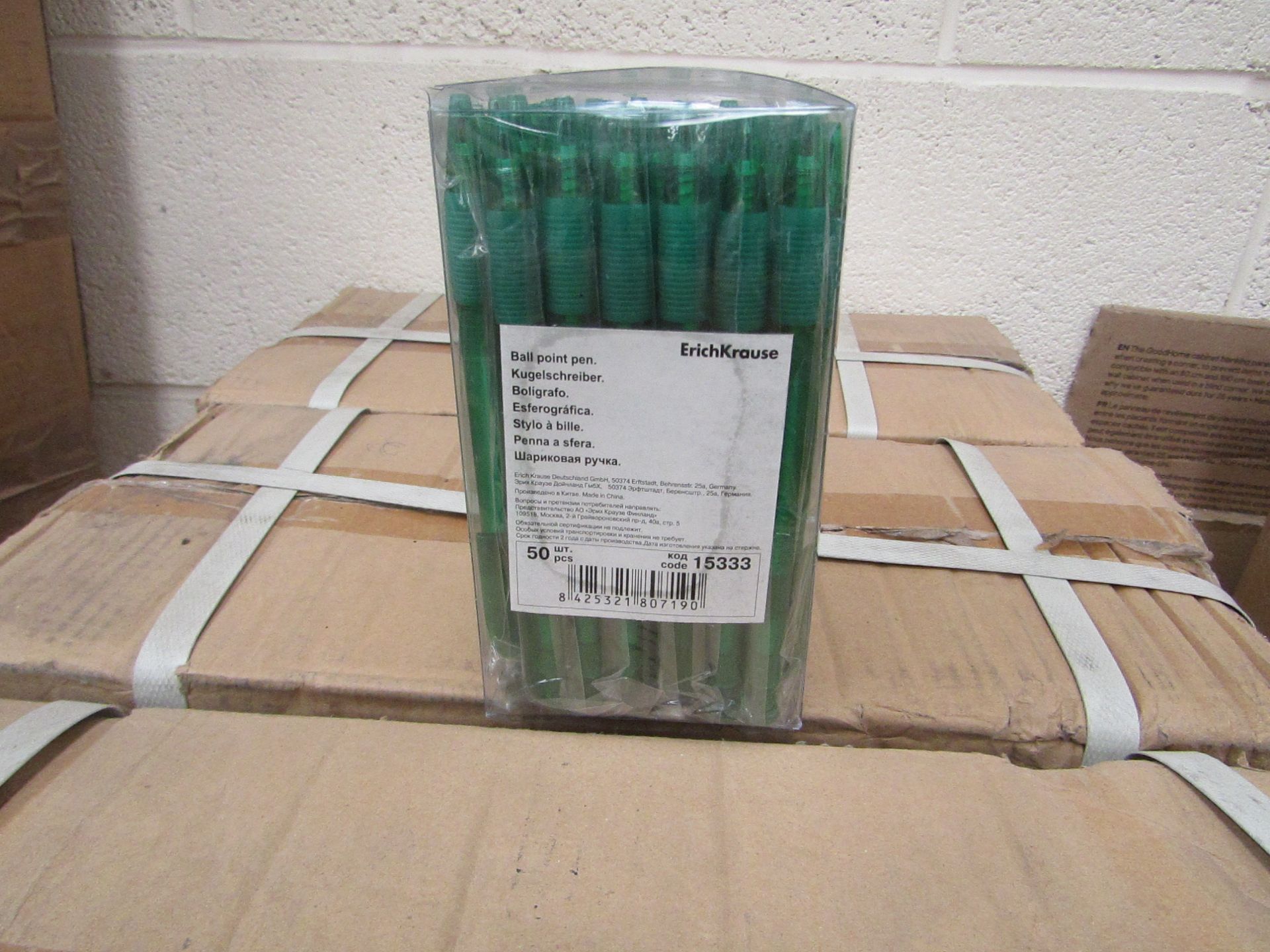 5x Erich Krause - Ball Point Pens (50 Pack) - All Unused & Packaged. (random check showed all