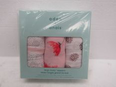 Aden + Anais - pack of 3 Muslin Squares - New & Boxed.