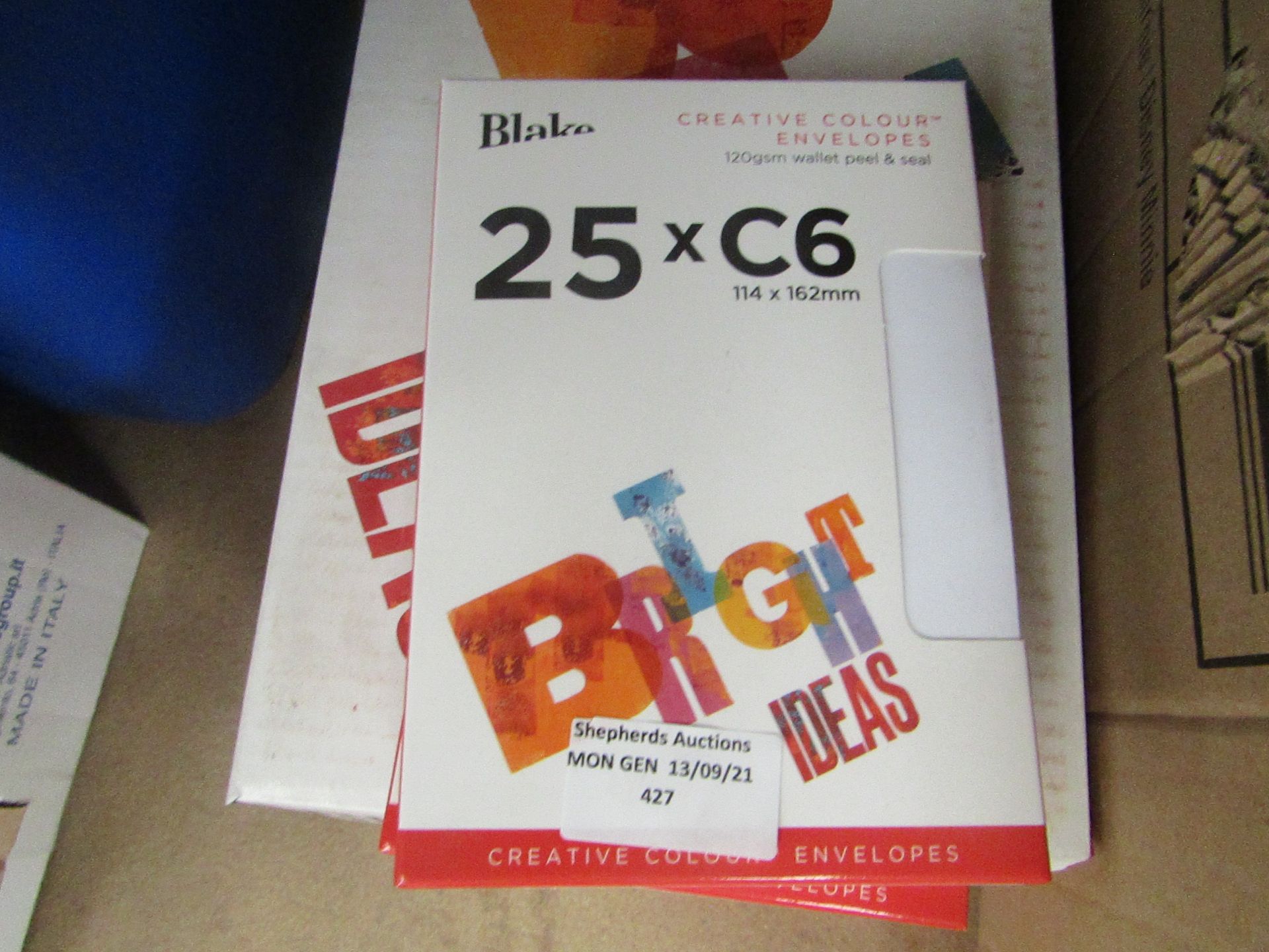 3x Packs of Blake Creative Colour Envelopes - 25 x C6 114x162mm - New & Sealed