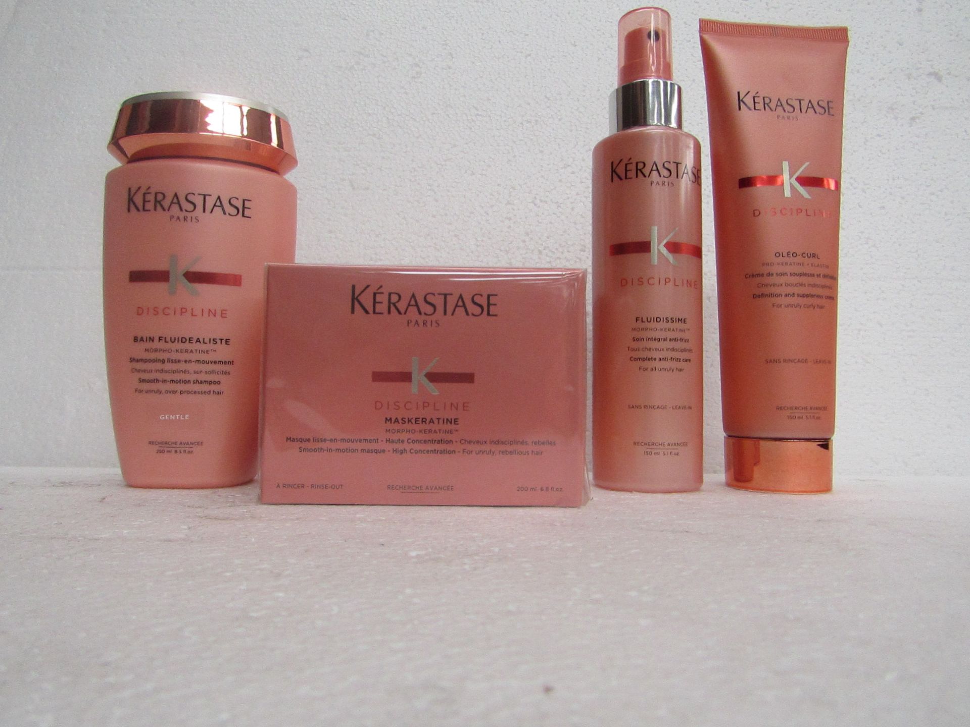 Kerastase 4 Piece Set : 1x Kerastase - Discipline Pro-Keratin Definition & Suppleness Creme (