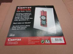 5x Sumo - TNT Canvas Clock (A3 Sized ) - Battery Operated. - Unused & Boxed.