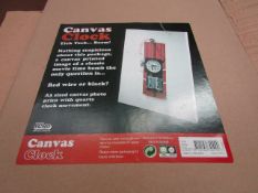 5x Sumo - TNT Canvas Clock (A3 Sized ) - Battery Operated. - Unused & Boxed.