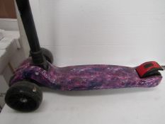 Scooter - Features Three Wheel Design, Smooth & Quiet Steering, Clear Urethane Wheels With Built-