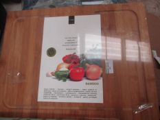 Urbnchef Bamboo wood chopping board, 45x35x1.3cm, looks unused