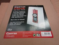 5x Sumo - TNT Canvas Clock (A3 Sized ) - Battery Operated. - Unused & Boxed.