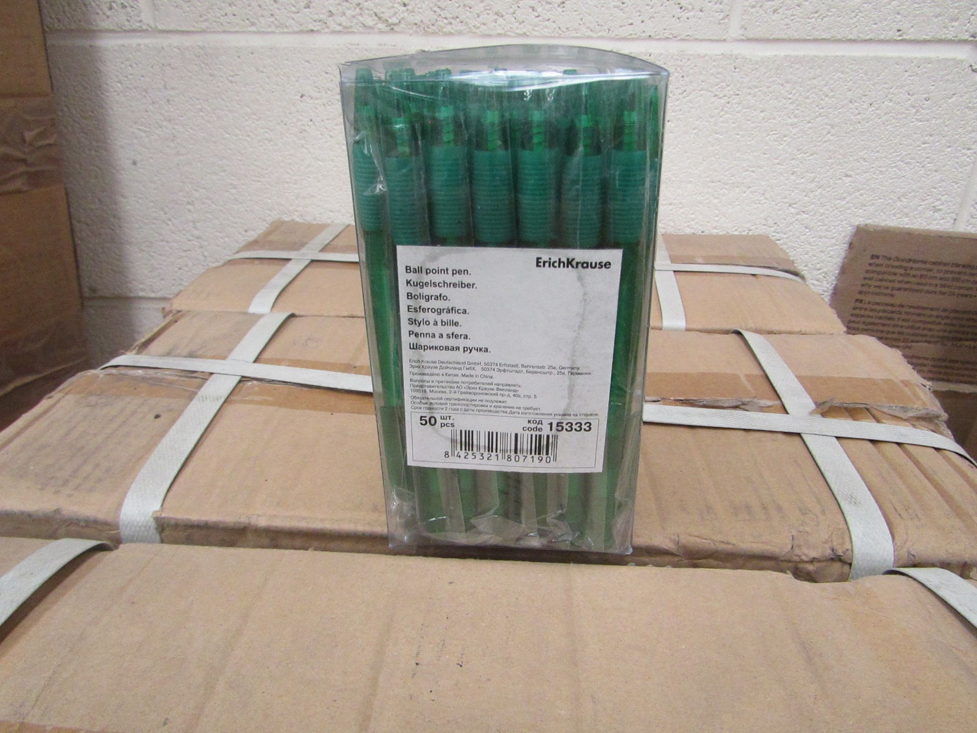 5x Erich Krause - Ball Point Pens (50 Pack) - All Unused & Packaged. (random check showed all