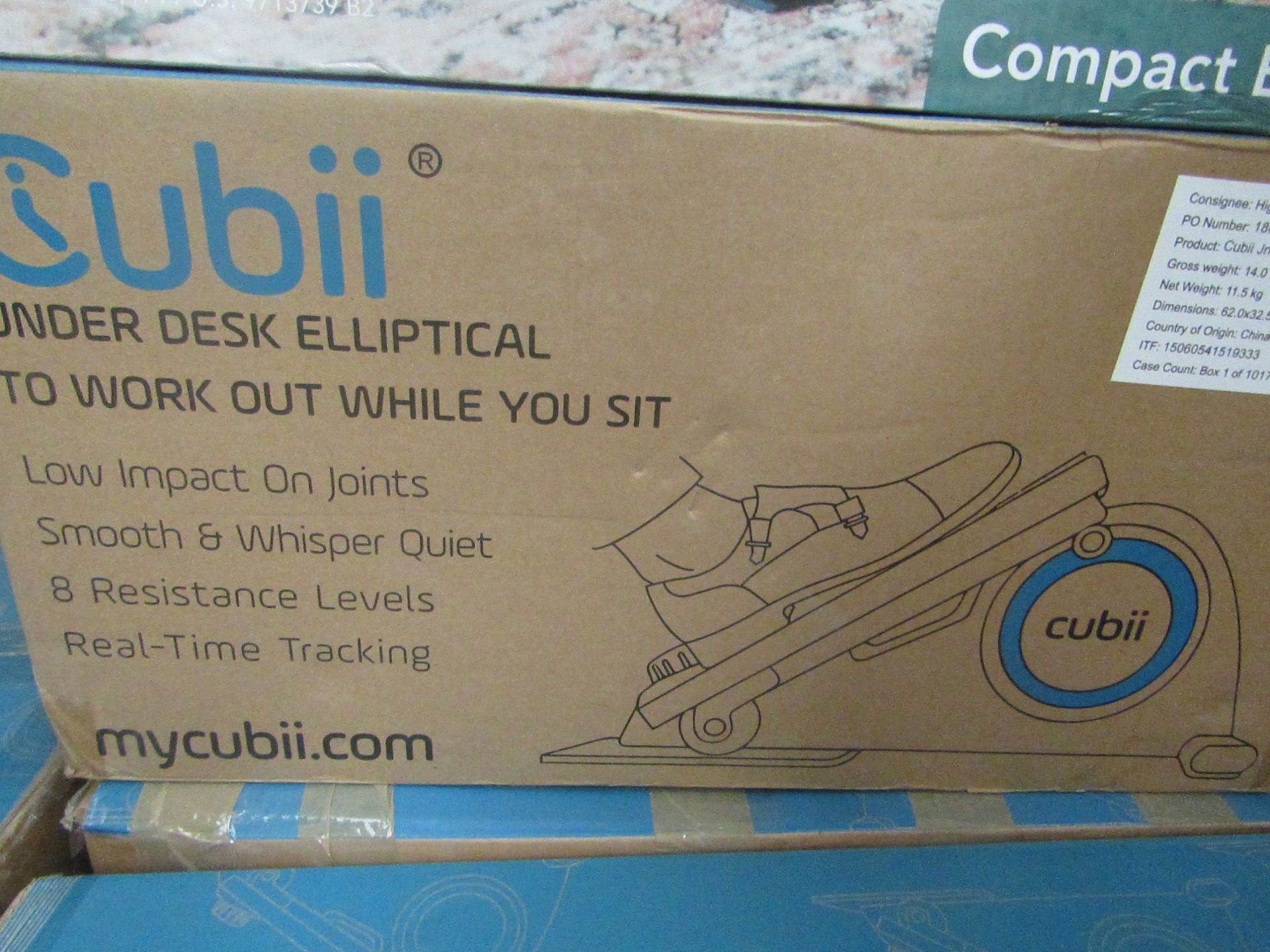 | 1X | CUBII UNDER DESK ELLIPTICAL TRAINER | UNCHECKED & BOXED | NO ONLINE RESALE | SKU